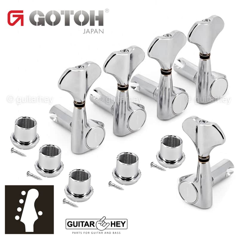NEW Gotoh GB707 5-String Bass Machine Heads Set L4+R1 TUNERS 4x1 - CHROME image 1