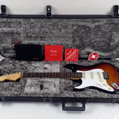 2016 Fender American Elite Stratocaster Left-Handed Lefty Sunburst with Case image 9