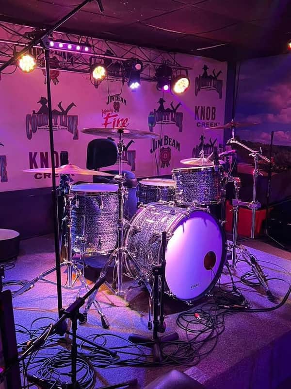 Rogers Cleveland Drum Set Dynasonic snare NAMM Show Shell Pack Sky blue onyx 4 PC.. image 1