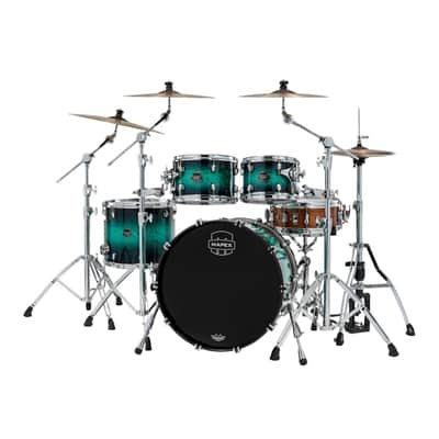 Mapex Saturn VI Rock 4pc Drum Set 22/10/12/16 Marine Teal Burst image 3