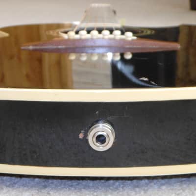 1986 Gibson Black Acoustic Guitar Prototype_(Chet Atkins?)_Thin Body_Sharp Cutaway_Original Case image 13