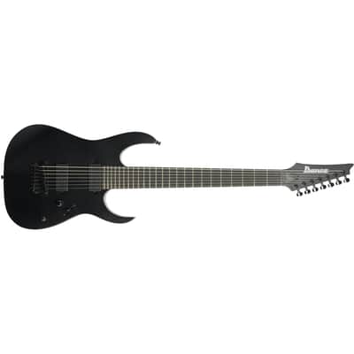 Ibanez RGIXL7 Iron Label 7-String Guitar w/ Dimarzio Pickups - Black Flat image 3