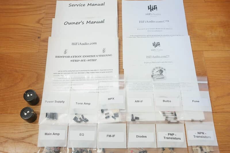 Sherwood S-7300 restoration kit filter capacitor repair rebuild fix image 1