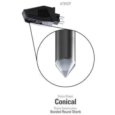 Audio-Technica AT81CP Conical Phonograph Cartridge for P-Mount Turntables image 2