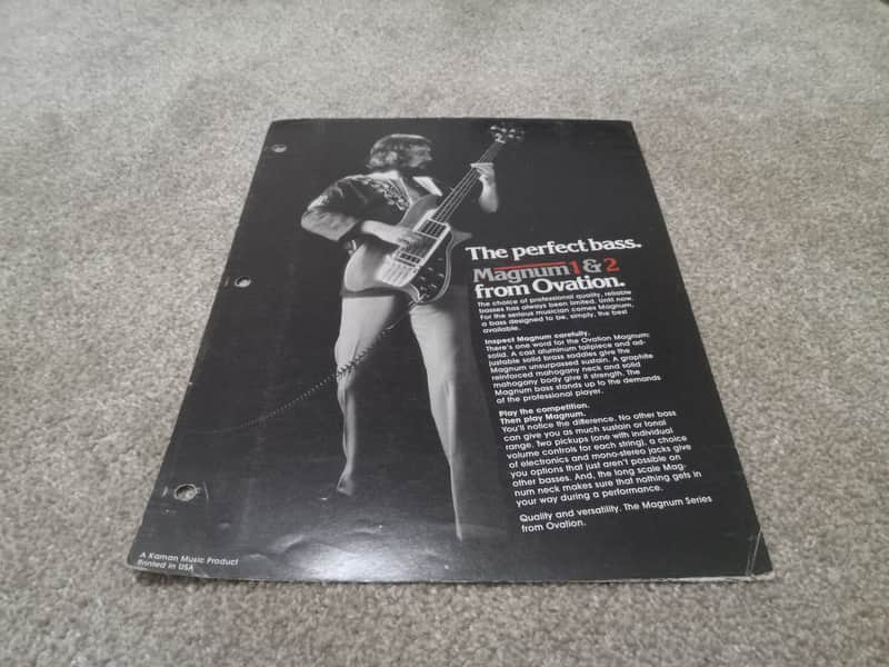 Vintage Late 1970's Ovation Magnum 1 & 2 Bass Flyer! Original Case Candy, Paperwork! image 1