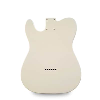 Telecaster Humbucker Guitar Body - Vintage White Nitro Satin - 2 Piece American Alder image 2