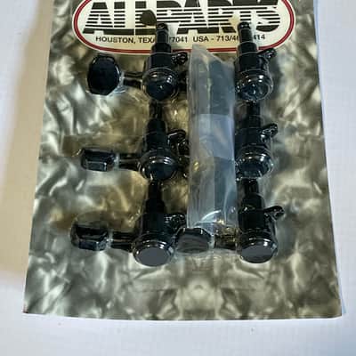 NEW - Allparts 6 In Line Mini Locking Tuners for Strat/Tele Black - TK7574-003 image 1
