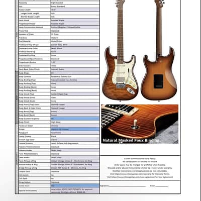 Citizen Guitar Co. CS Style Custom Build- Stained Copper (1of1) image 13