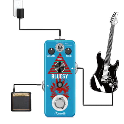 Blues Driver Bluesy Overdrive Blue King Foot Operated Effecter Wide Frequency Range Natural Tone Blues Style Overload Effect Two Modes For Electric Guitars And Bass image 6