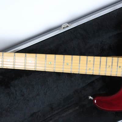 1998 Vintage Fender American Deluxe Stratocaster Crimson Transparent Red with Maple Fretboard Noiseless Pickups Strat USA 1990s image 3