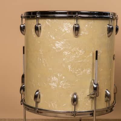 1960s Slingerland White Marine Pearl Drum Set image 5