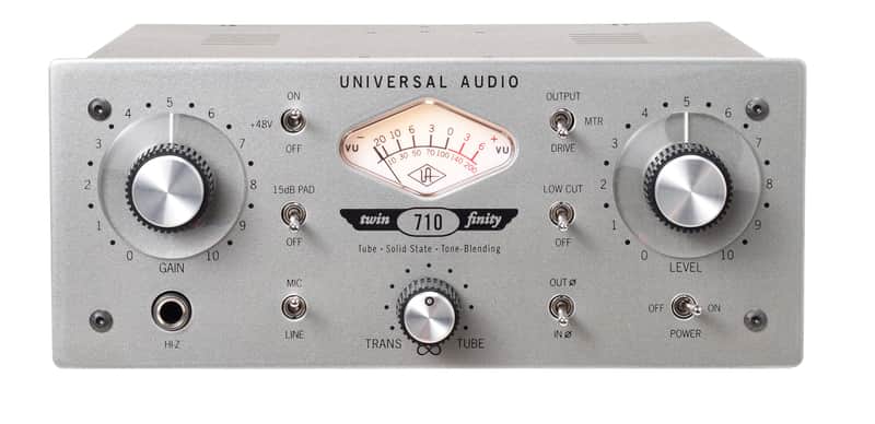 Universal Audio 710 Twin-Finity Microphone Preamp 2009 - Present - Silver image 1