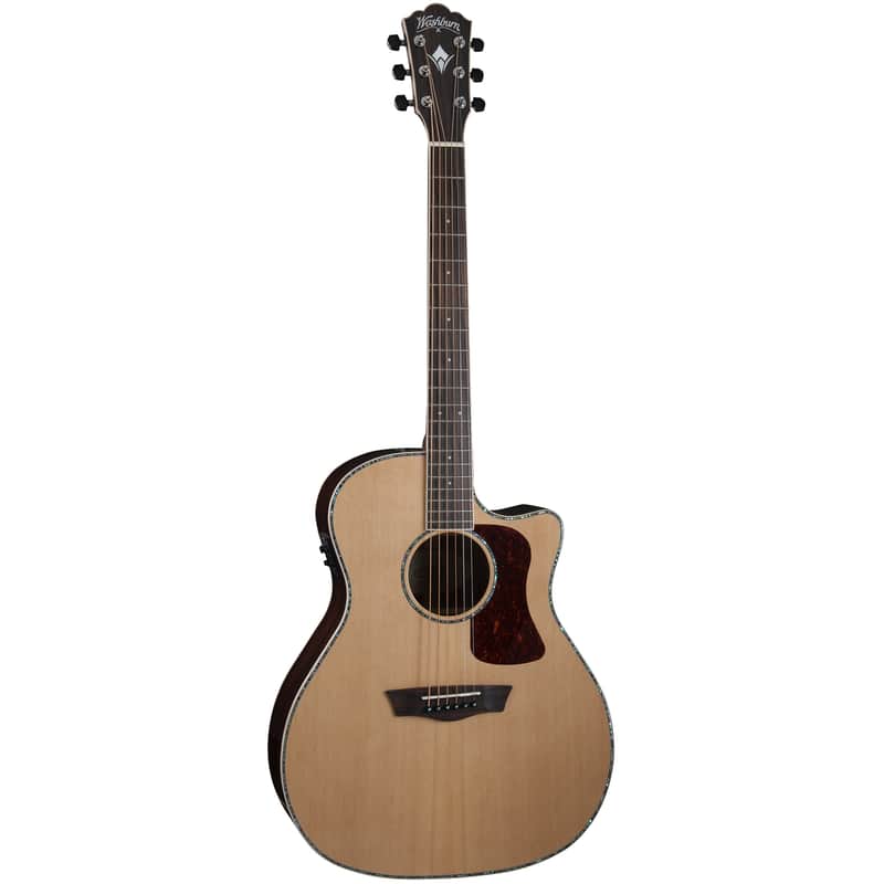 Washburn HG26SCE Heritage 20 Series Cutaway Grand Auditorium w/ Electronics Natural image 1
