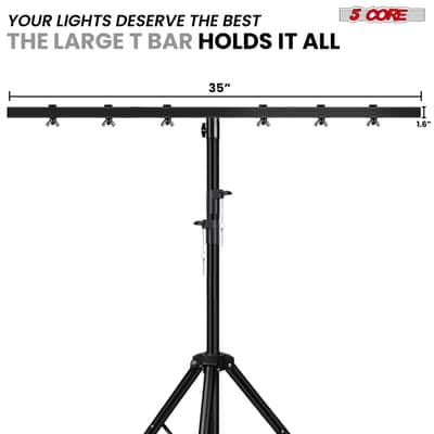 5Core DJ Light Stand Stage Lighting Truss System Height Adjustable 39 to 100" Heavy Duty T bar Mount image 6