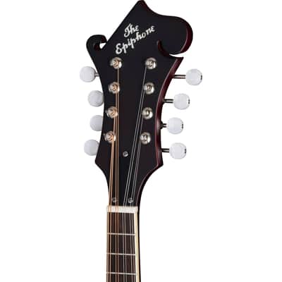 Epiphone F-5 Studio 8-String Mandolin - Wine Red Satin image 5
