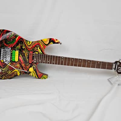 Funk Guitars USA Triple S Swirl Guitar super Strat w/ Floyd Rose & DiMarzio Pickups Shred Steve Vai Ibanez JEM DNA style image 1
