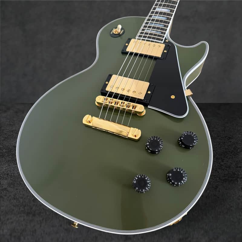2026 Gibson Custom Shop Les Paul Custom VOS – Olive Drab w/ Gold Hardware image 1
