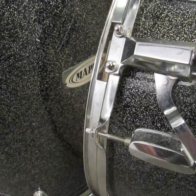 Mapex QR Series Five-Piece Full Drum Set in Black Sparkle Finish with Wooden Hoops & Rack Mounts image 13