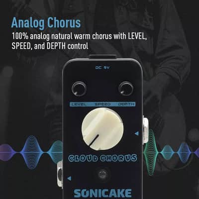 Sonicake Cloud Chorus Classic BBD Analog Chorus Guitar Effects Pedal + 9v adapter image 5