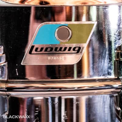 Ludwig Supraphonic - Vintage 6.5x14" 10-Lug - Pointed Blue Olive Badge - Bonham Snare image 12