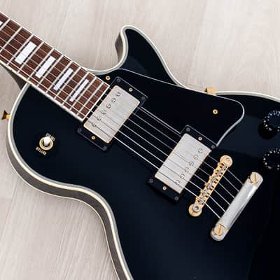 2000 Epiphone by Gibson Les Paul Custom Black Beauty LPC-80 w/ Case & Open Book Headstock, Japan Fujigen image 7