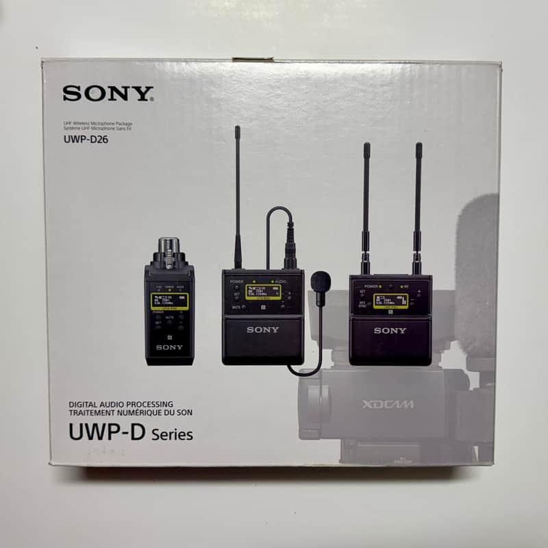 Sony UWP-D26 Wireless Combo Package (UC14: 470–542 MHz) – Mint w/ Box, Mic & TA4F Adapter image 1