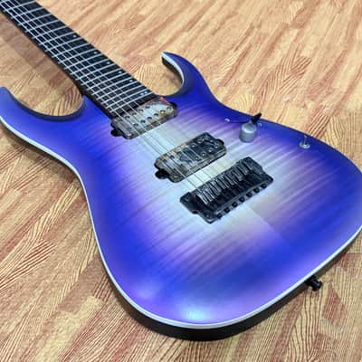 🔥2019🔥 Ibanez RGA71AL Axion Label 7 String~ Indigo Aurora Burst~ Bare Knuckle! image 2