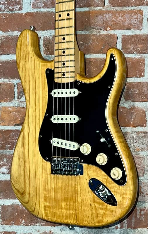 Nice 1977 Fender Stratocaster  Natural with Maple Fretboard , Great Player Includes Pro Setup & Original Hard Shell Case ! image 1