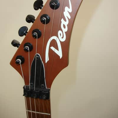 Dean MD 24 Electric Guitar, Roasted Maple with Floyd Rose, Vintage Blue w/ Case image 9
