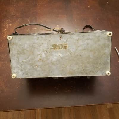Webster Electric Rare Early Mono Tube PA Amp Mixer 1/4" phone inputs 25 Watt head 6L6 82-25 1950s - Hammered Grey metallic paint image 22