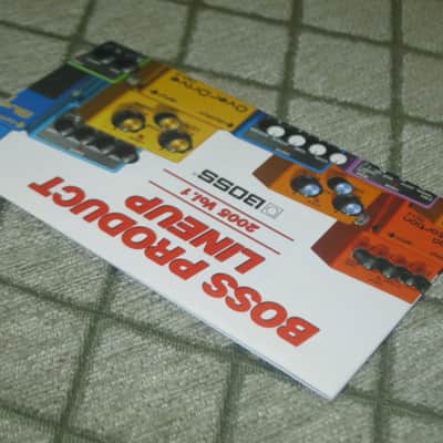 very lightly handled / very clean Boss Product Lineup 2005 Vol.1 (fold open product catalog - fully open it is 14 inches L x 10 inches W), printed in Taiwan 2005 image 8