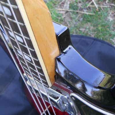 Vintage 60s Kimberly Bass Guitar, Japan, Ventures, Open Book Headstock, 25" Scale image 19