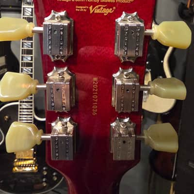 Vintage VSA500-CR Reissued Series Semi-Hollow 2010s Cherry Red image 3
