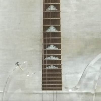 Fernandes MG-85C Clear Acrylic Mockingbird-Hide of X Japan Signature Model image 6