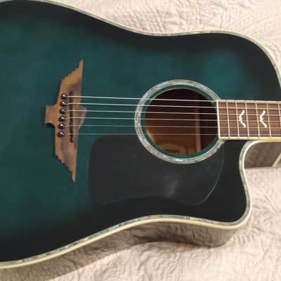 Keith Urban 'Light The Fuse' 2014 Teal Burst Acoustic Electric Excellent Condition. image 1