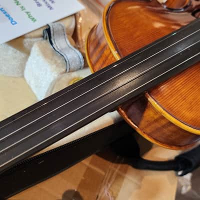 Cecilio 4/4 Advanced to Professional Level Violin Featuring Aged 7 Years+ Select Solid Spruce Top Highly Flamed One-Piece Maple Back and Sides, Real Ebony Components, Brazilwood Bows, Hand-Rubbed... image 19