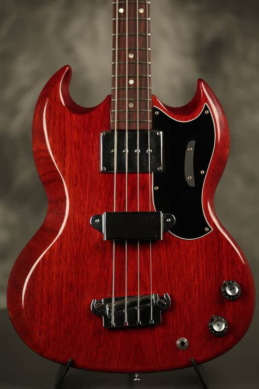 1965 Gibson EB-0 Bass Cherry wide nut width image 1