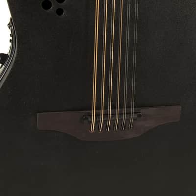 Ovation E – akustická kytara Elite TX Deep Contour Cutaway 12-string Black Textured image 2