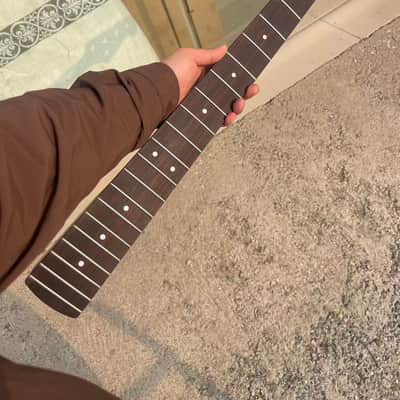 5-string electric bass neck jazz bass stainless steel 21frets Roasted flame Maple guitar neck 34inch hole 18mm Rosewood fingerboard Bild 1