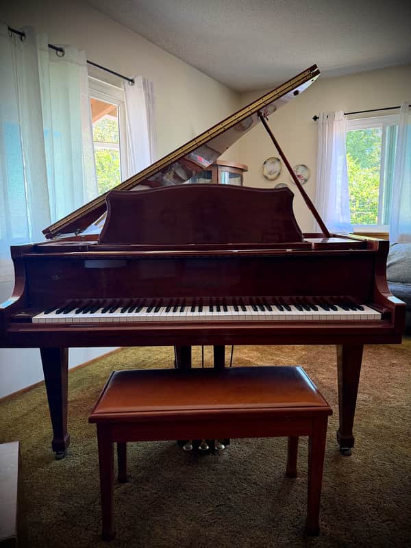 Kohler & Campbell Baby Grand Piano SKG-400S High-Gloss Cherrywood Finish image 1