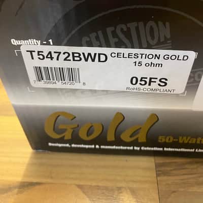 Celestion Gold G12 Alnico T5472 12" 15 Ohm 50W Guitar Speaker - Made In England image 3