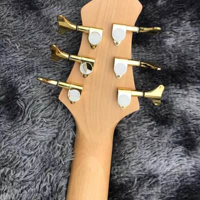 Handmade Custom 6 String Bass Guitar, Maple Neck and Rosewood Fingerboard image 3