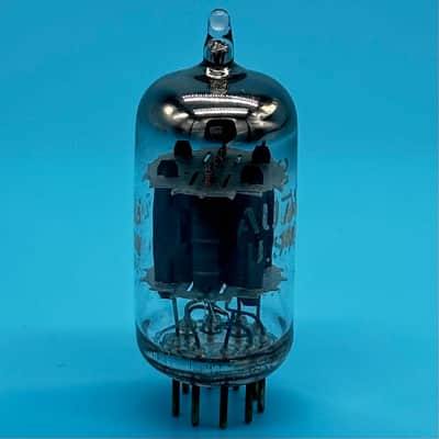 1963 GE 12AU7A ECC82 Vintage Short Gray Plate Halo Getter Preamp Tube! T325 image 4