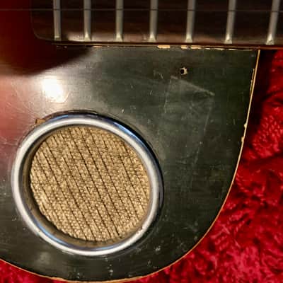 Mindboggling Silvertone Dan Electro Frankenburst image 4