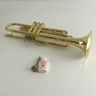 Vintage E.M Winston Brass Trumpet 475LTH Rare Original Band Brass Instrument Boston Massachusetts image 6