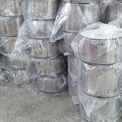 14" Stainless Steel Mirror Snare Drum - Polished Steel School Marching Band Drum | Practice Drum image 2