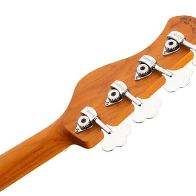 Sadowsky MetroExpress 21-Fret Vintage J/J Bass, Roasted Maple Fingerboard, 4-String - Solid Candy Apple Orange Metallic High Polish image 8