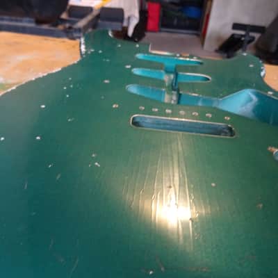 MJT STRATOCASTER RELIC BODY NITRO FINISHED IN SHERWOOD GREEN AGED 2022 image 2