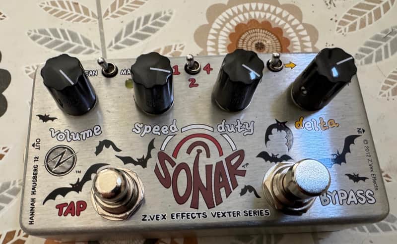 Zvex Vexter Series Sonar Tremolo with Tap Tempo 2010s - Silver with Graphic image 1