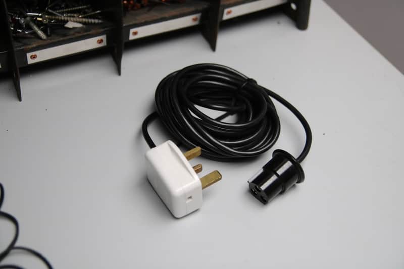 Vintage Bulgin 3-Pin "Pignose" Power Lead - UK Mains Cable for Marshall Plexi JTM45, Vox AC30, Quad 33/303, Hiwatt, Orange, Leak Stereo 20 - Original 3-Way Round Socket Cord image 1